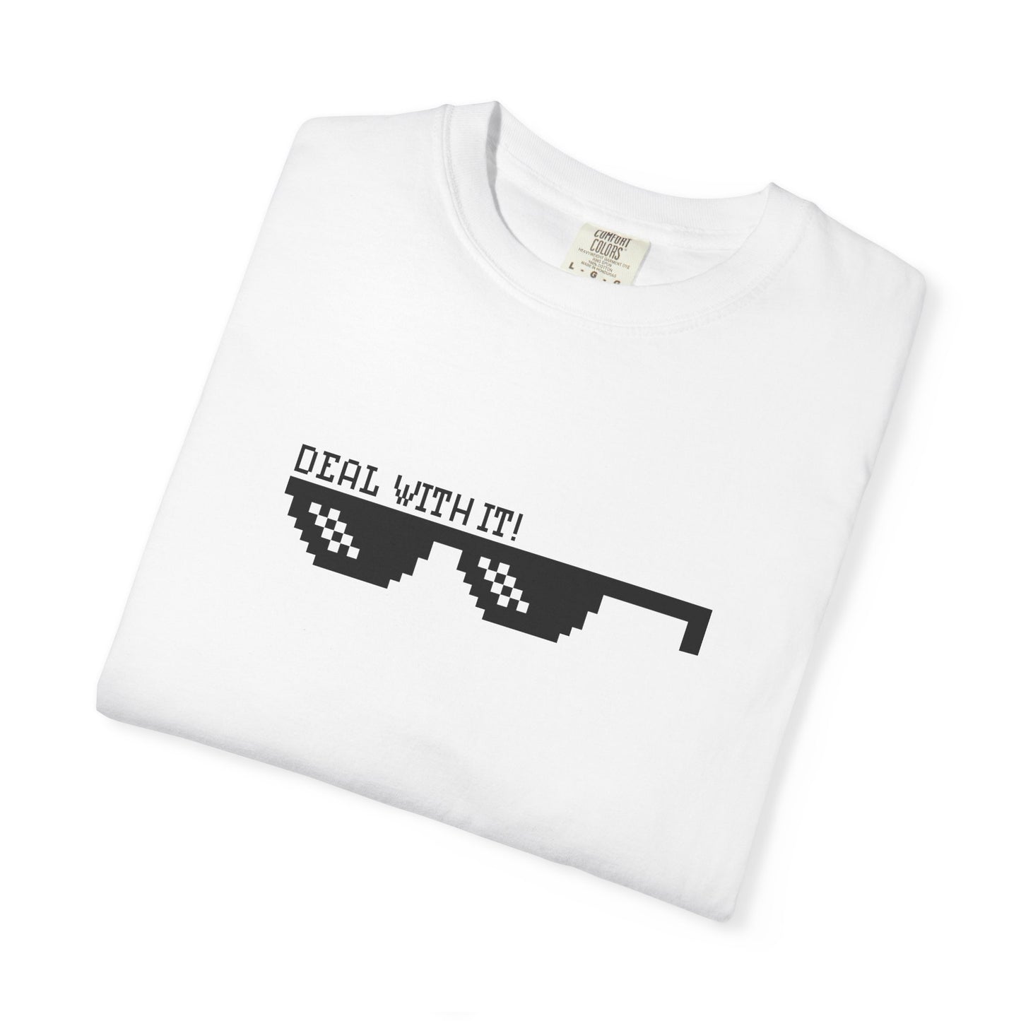 Chill Vibes Unisex Graphic Tee, Deal With It T-shirt, Perfect for Casual Days, Gifts for Teens, Meme Lovers, Birthday Celebration