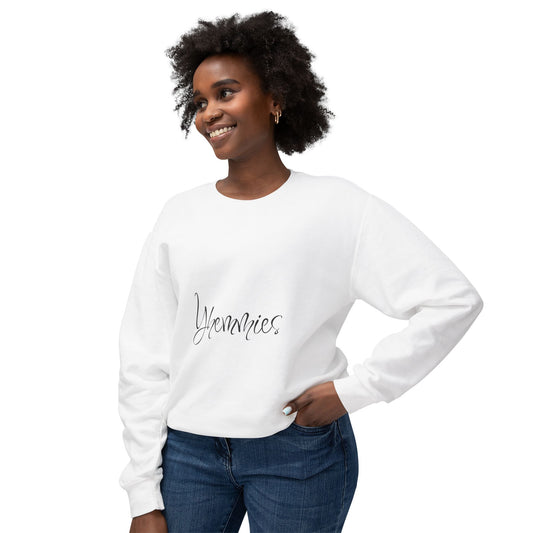 Unisex Lightweight Crewneck Sweatshirt with 'Yummies' Text | Cozy Casual Fashion, Gift for Foodies, All-Season Essential