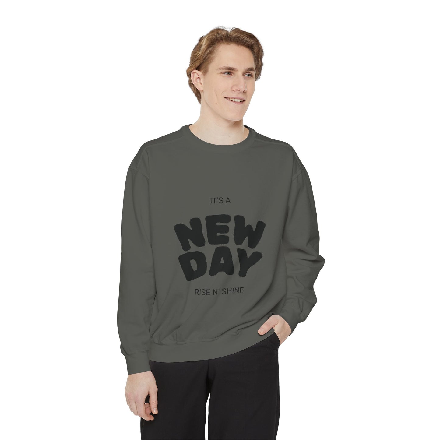 New Day Sweatshirt, Cozy Unisex Sweater, Motivational Apparel, Rise N' Shine Fashion, Gift for Him/Her, Casual Daily Wear