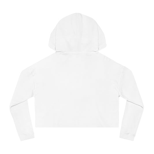 Floral Cropped Hoodie with 'FLORA' Design, Trendy Sweater for Women, Casual Wear, Gift for Her, Spring Fashion, Cute Streetwear