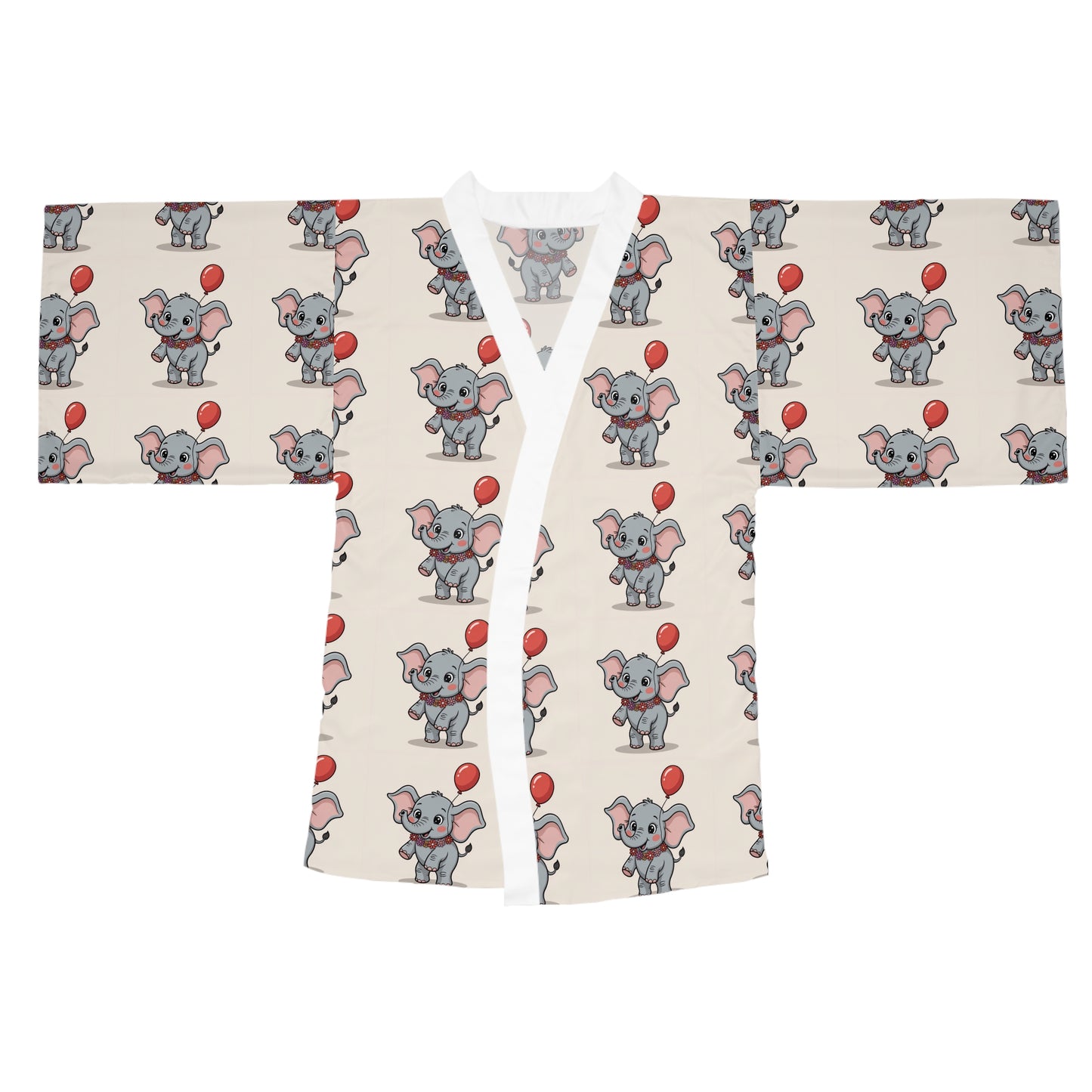Elephant Print Long Sleeve Kimono Robe, Cute Loungewear, Cozy Gift for Elephant Lovers, Baby Shower Gift, Relaxed Homewear, Quirky [...]