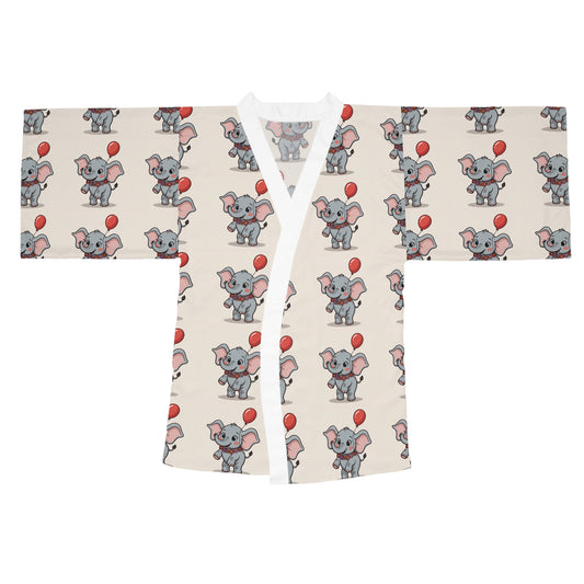 Elephant Print Long Sleeve Kimono Robe, Cute Loungewear, Cozy Gift for Elephant Lovers, Baby Shower Gift, Relaxed Homewear, Quirky [...]