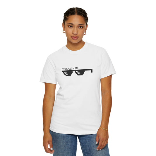 Chill Vibes Unisex Graphic Tee, Deal With It T-shirt, Perfect for Casual Days, Gifts for Teens, Meme Lovers, Birthday Celebration